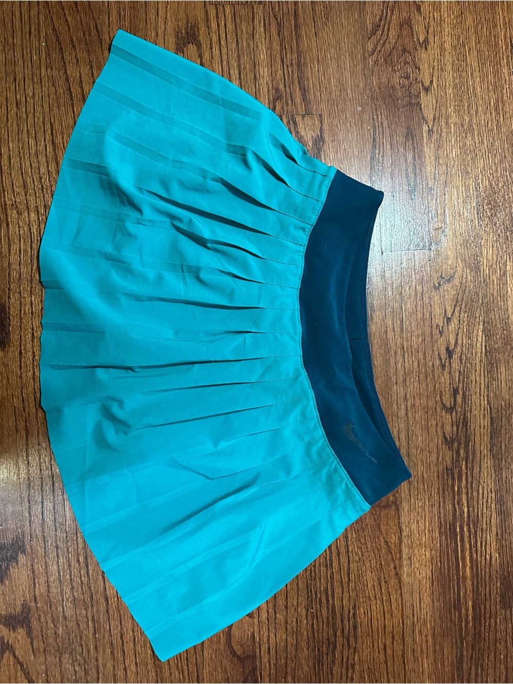 Nike Teal Pleated Skater Skirt with Navy Waistband